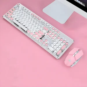 Retro Typewriter Wireless Keyboard and Mouse Set