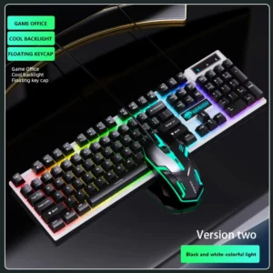 RGB Lighting Desktop Game Combo Set Home Mouse and Mechanical Keyboard with Wired Connection Keyboard and Mouse